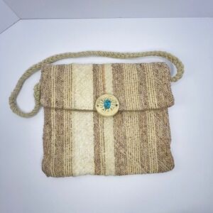 Santa‎ Fe Style Handmade Shoulder Bag by White Doe Turquoise Boho Indie Vintage